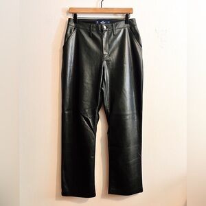 Hollister Black High-Rise Leather Pants